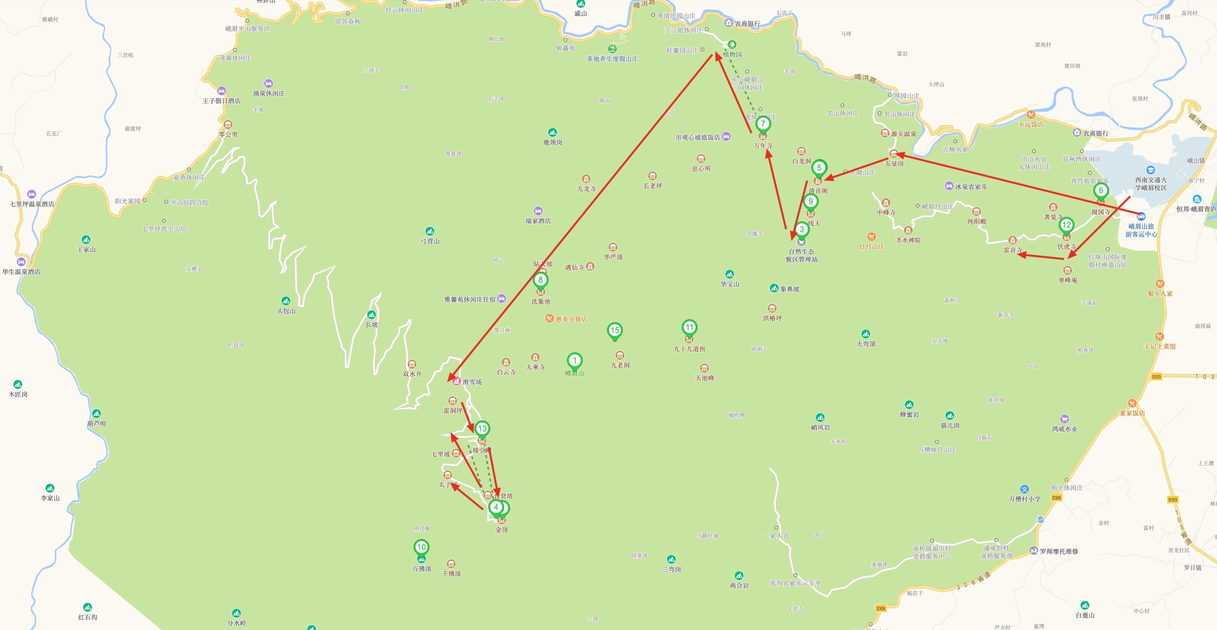 峨眉山百度地图
